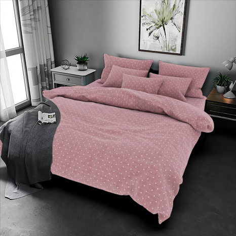 Тканина для постільної білизни Бязь "Gold" Lux GL8082red_B