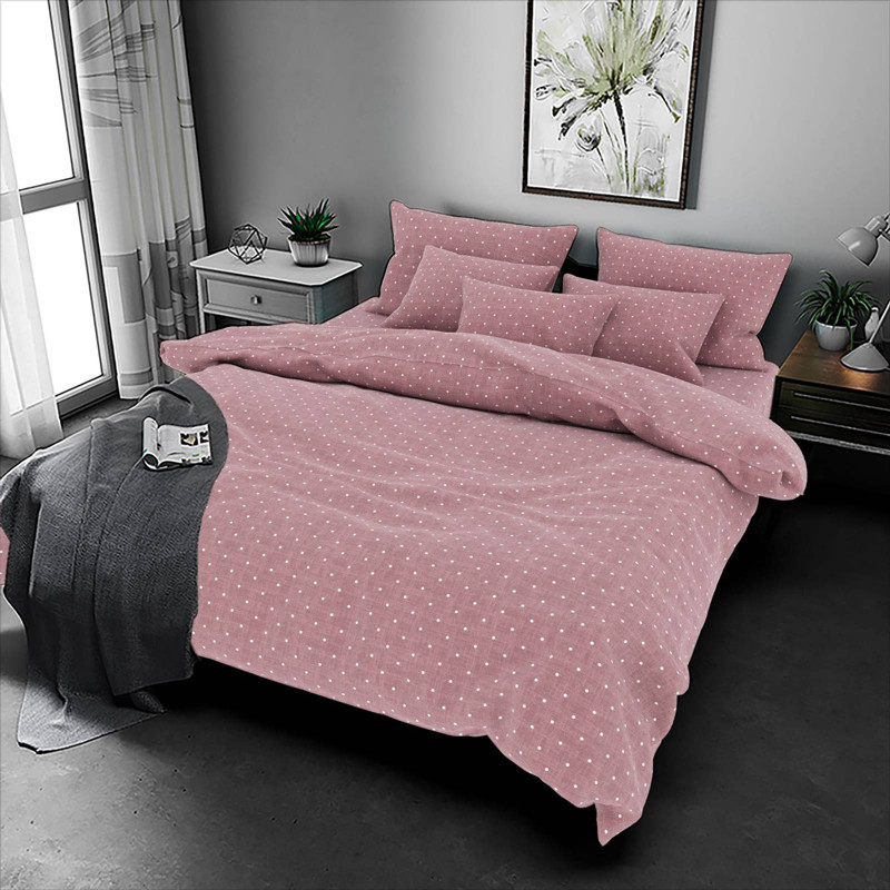 Тканина для постільної білизни Бязь "Gold" Lux GL8082red_B