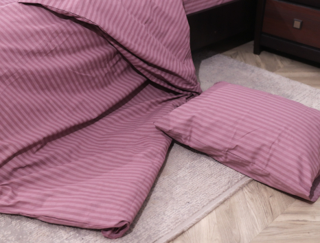 Полуторний набір однотонної постільної білизни 150*220 із Бязі "Gold" №153308 Черешенька™