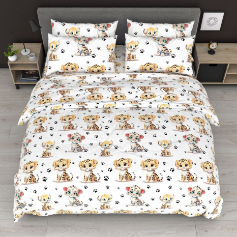 Ткань для постельного белья Бязь "Gold" Lux детская GLB8127white