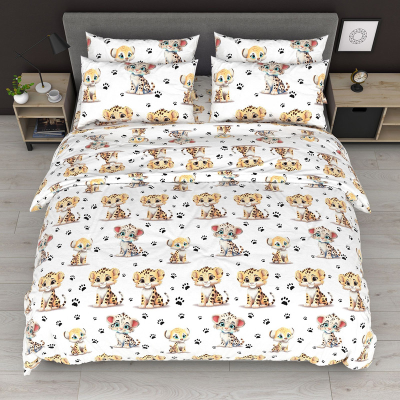 Ткань для постельного белья Бязь "Gold" Lux детская GLB8127white