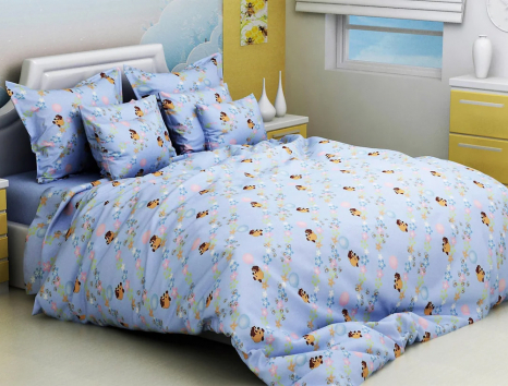 Тканина для постільної білизни Бязь "Gold" Lux дитяча GLB3007blue
