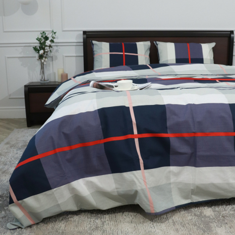 Полуторний набір постільної білизни 150*220 із Бязі "Gold" №157849 Черешенка™