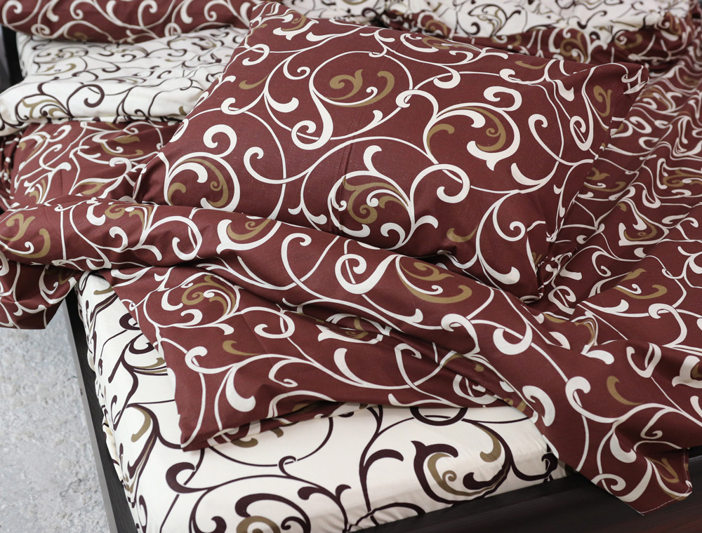 Двоспальний набір постільної білизни 180*220 із Бязі "Gold" №152100AB Черешенка™