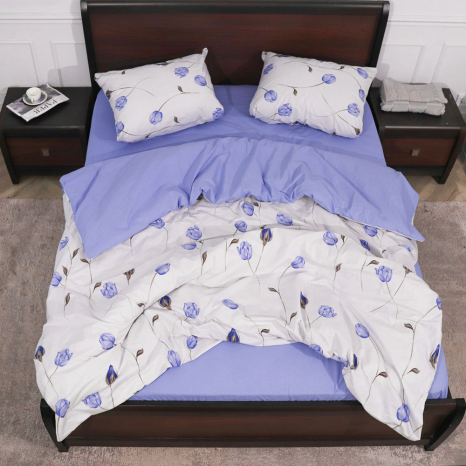 Полуторный набор постельного белья 150*220 из Бязи "Gold" №151197АВ Черешенка™