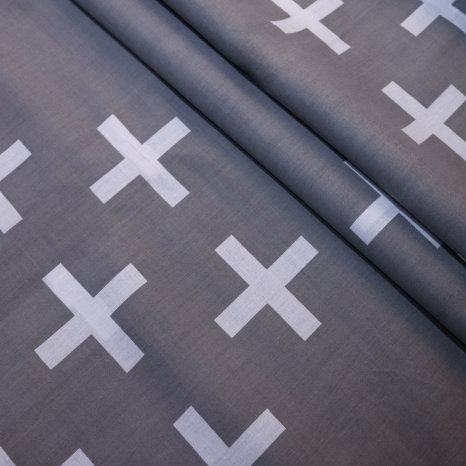 Ткань для постельного белья Бязь "Gold" Lux "Радужные перья" GL1505 (A+B) - (50м+50м)