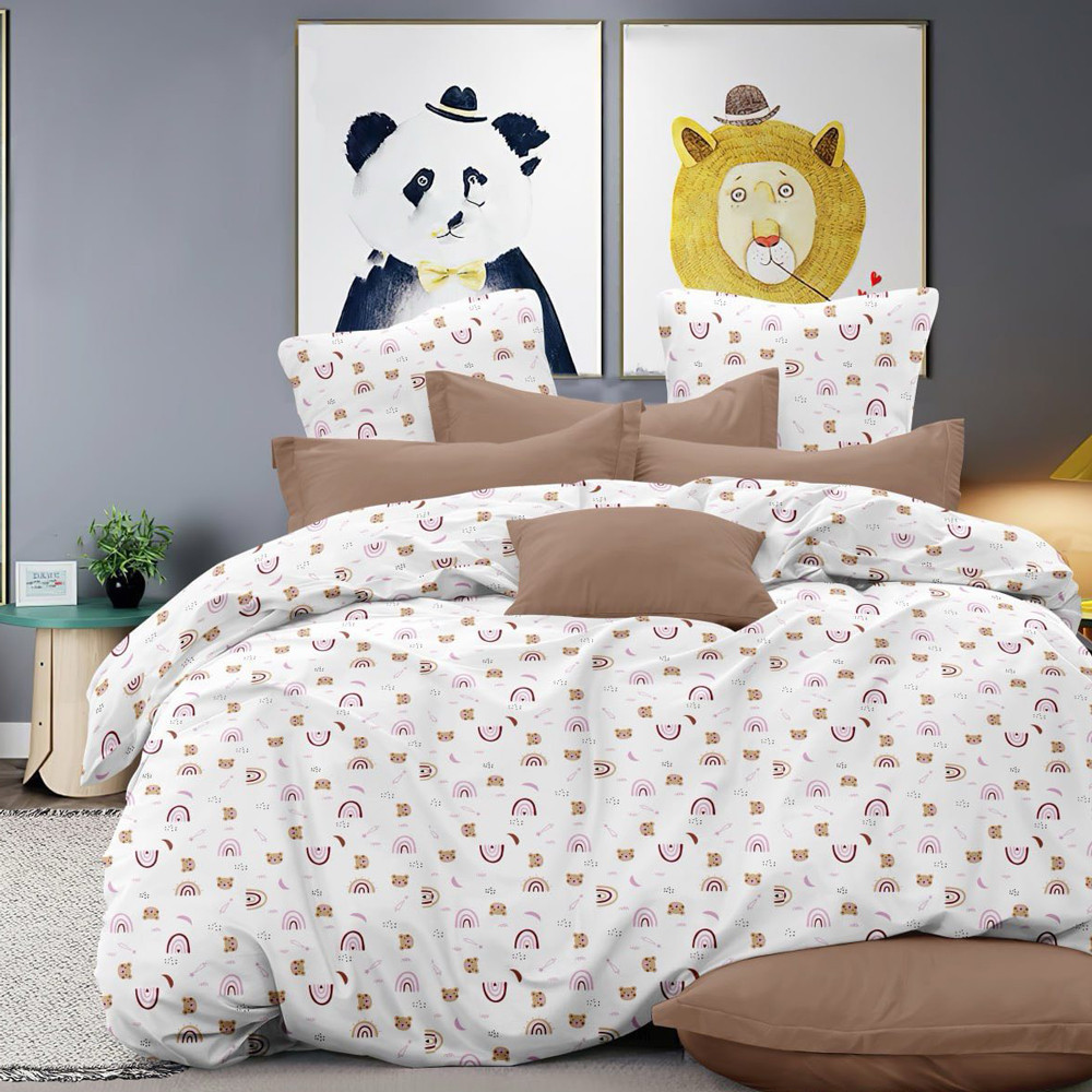 Тканина для постільної білизни Бязь "Gold" Lux дитяча GL17670pink