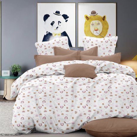 Тканина для постільної білизни Бязь "Gold" Lux дитяча GL17670pink