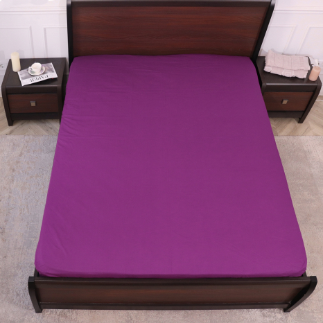 Простирадло на резинці (160*200*25) фіолетова №665511