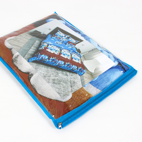 Упаковка для постільної білизни (синя) - полуторна