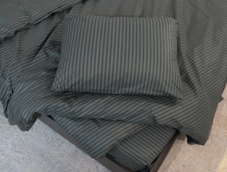 Сімейний набір смугастої постільної білизни із Бязі "Gold" №156610 Черешенька™