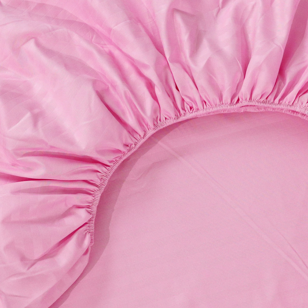 Простирадло на резинці (180*200*25) рожева смужка №3017