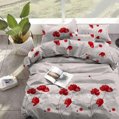 Двоспальний набір постільної білизни 180*220 із Бязі "Gold" №151288AB Черешенка™