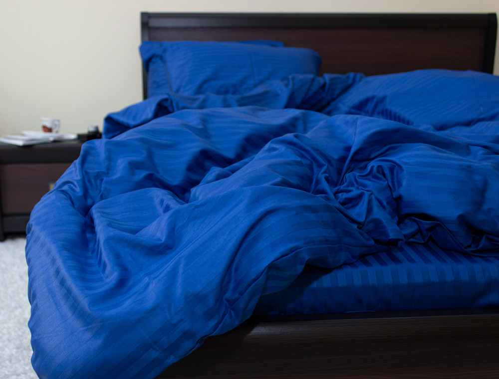 Сімейний набір постільної білизни зі Страйп Сатину №50666 Черешенка™