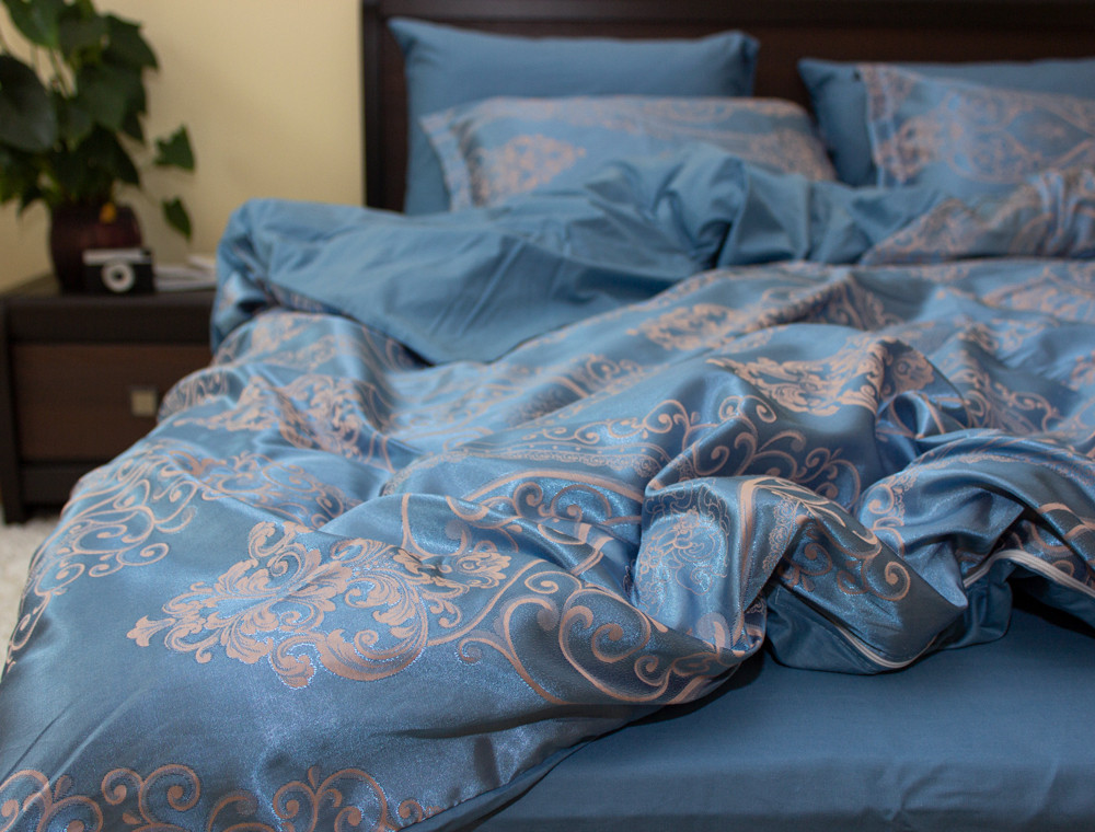 Двуспальный набор постельного белья 180*220 из Жаккарда №019AB KRISPOL™