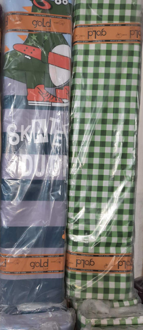 Тканина для постільної білизни Бязь "Gold" Lux дитяча GLB227 (A+B) - (50м+50м)