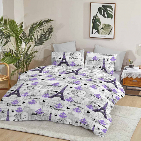 Тканина для постільної білизни Бязь "Gold" Lux GL9121purple