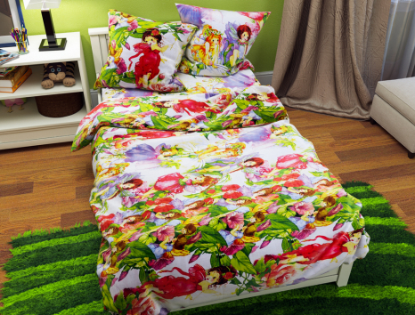 Полуторний набір постільної білизни 150*220 із Бязі "Gold" №164616 Черешенка™