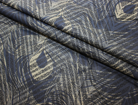 Ткань для постельного белья Бязь "Gold" Lux "Перо (анималистичный, черный)" GL1310A