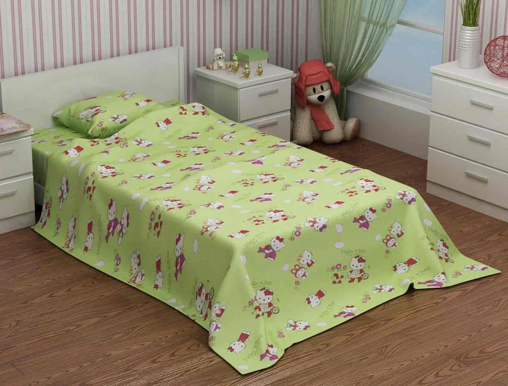 Тканина для постільної білизни Бязь "Gold" Lux дитяча GLB20471green