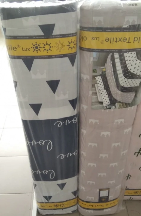 Ткань для постельного белья Бязь "Gold" Lux "Король любви" GL1392 (A+B) - (50м+50м)