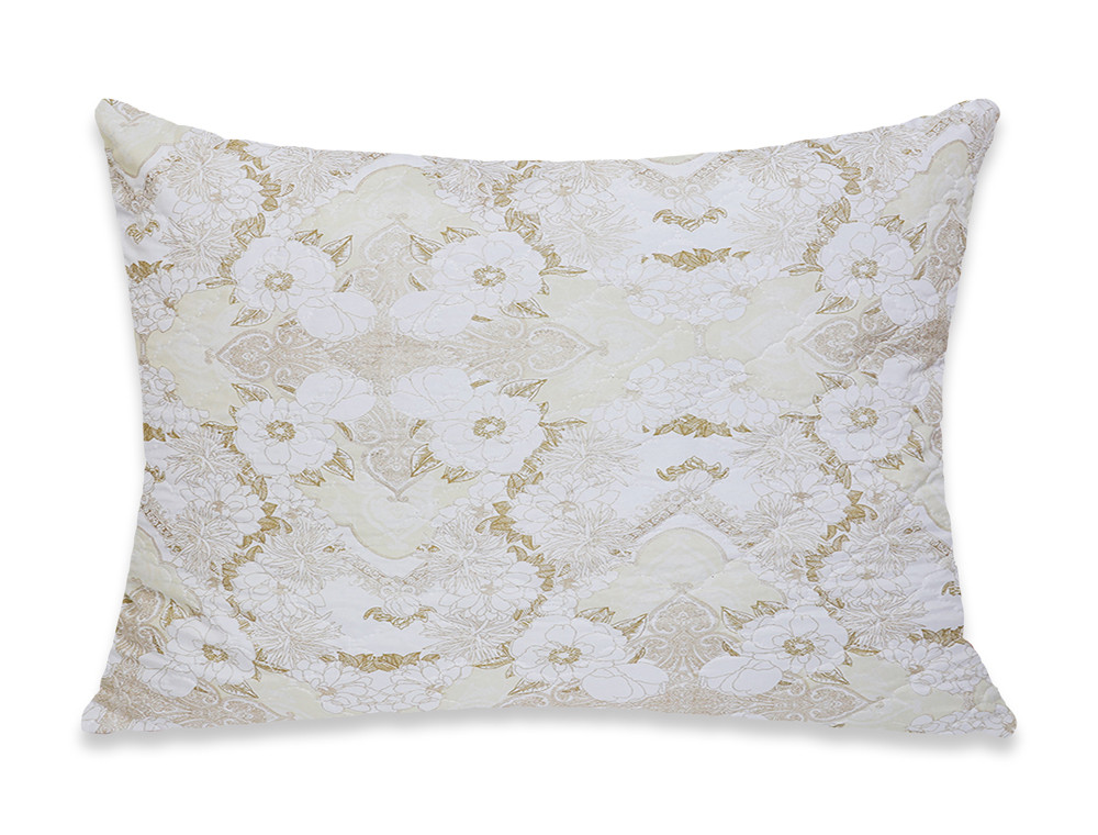 Подушка стьобана на блискавці 50*70 мікрофібра/холлофайбер №5070-10