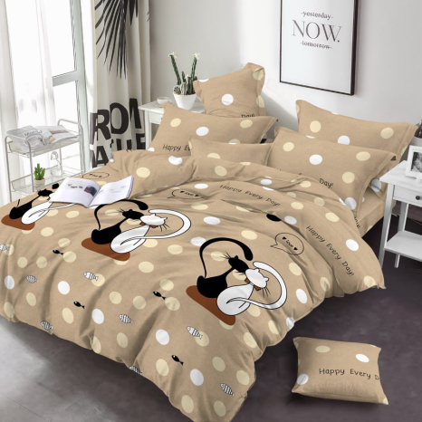 Тканина для постільної білизни Бязь "Gold" Lux GL37201beige