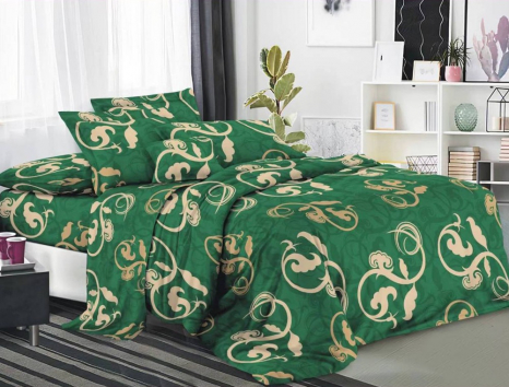 Євро набір постільної білизни 200*220 із полікотону №204555 Черешенька™