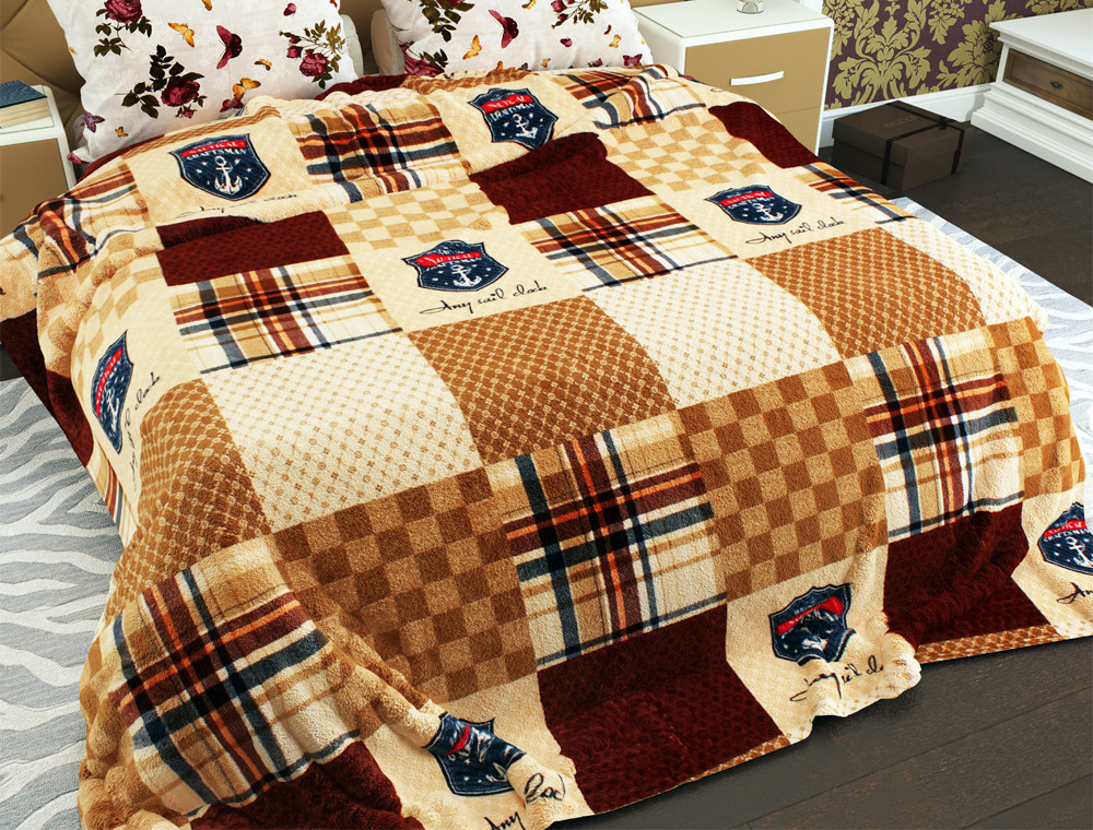 Двоспальний флісовий плед №33277