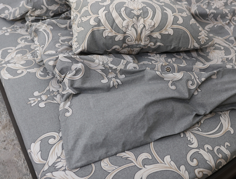 Полуторний набір постільної білизни 150*220 із Бязі "Gold" №158015 Черешенка™