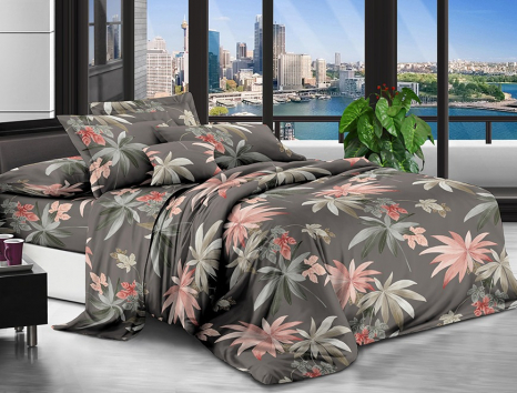 Полуторний набір постільної білизни 150*220 із полікотону №204101 Черешенька™