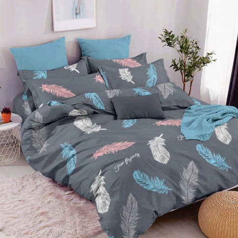 Тканина для постільної білизни Бязь "Gold" Lux GL3663grey