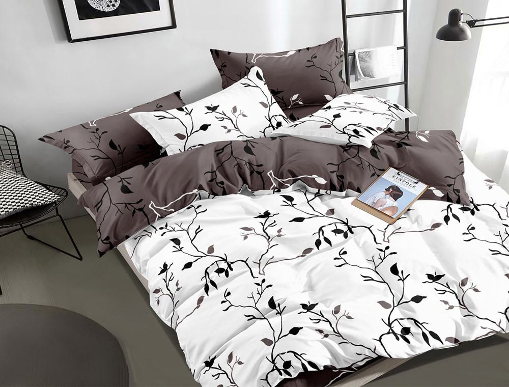 Евро макси набор постельного белья 200*220 из Бязи "Gold" с простынью на резинке №144564AB Черешенка™