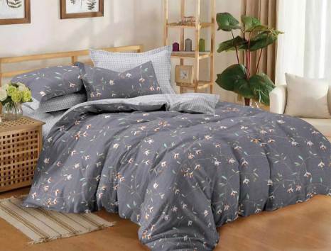 Євро-максі набір постільної білизни 200*220 із Сатину №391АВ Черешенка™