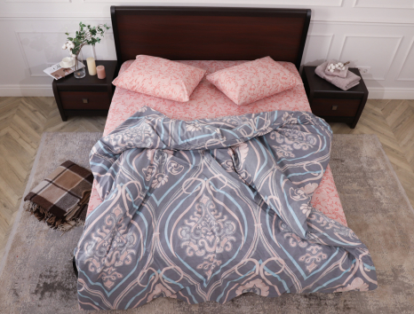 Евро макси набор постельного белья 200*220 из Бязи "Gold" №154698AB Черешенка™