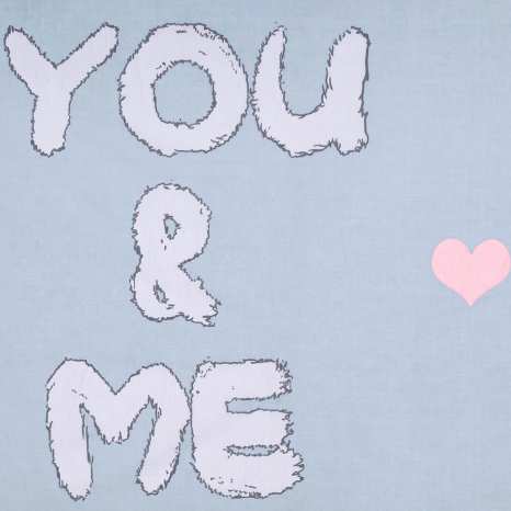 Ткань для постельного белья Бязь "Gold" Lux "Ты меня" GL1359 (A+B) - (50м+50м)