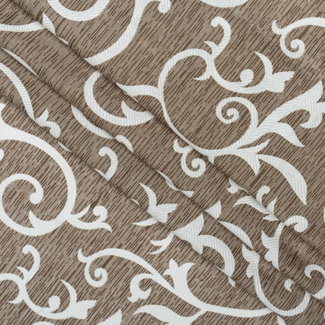 Тканина для постільної білизни Бязь "Gold" "Вихровий рух" GLL13015brown-beige