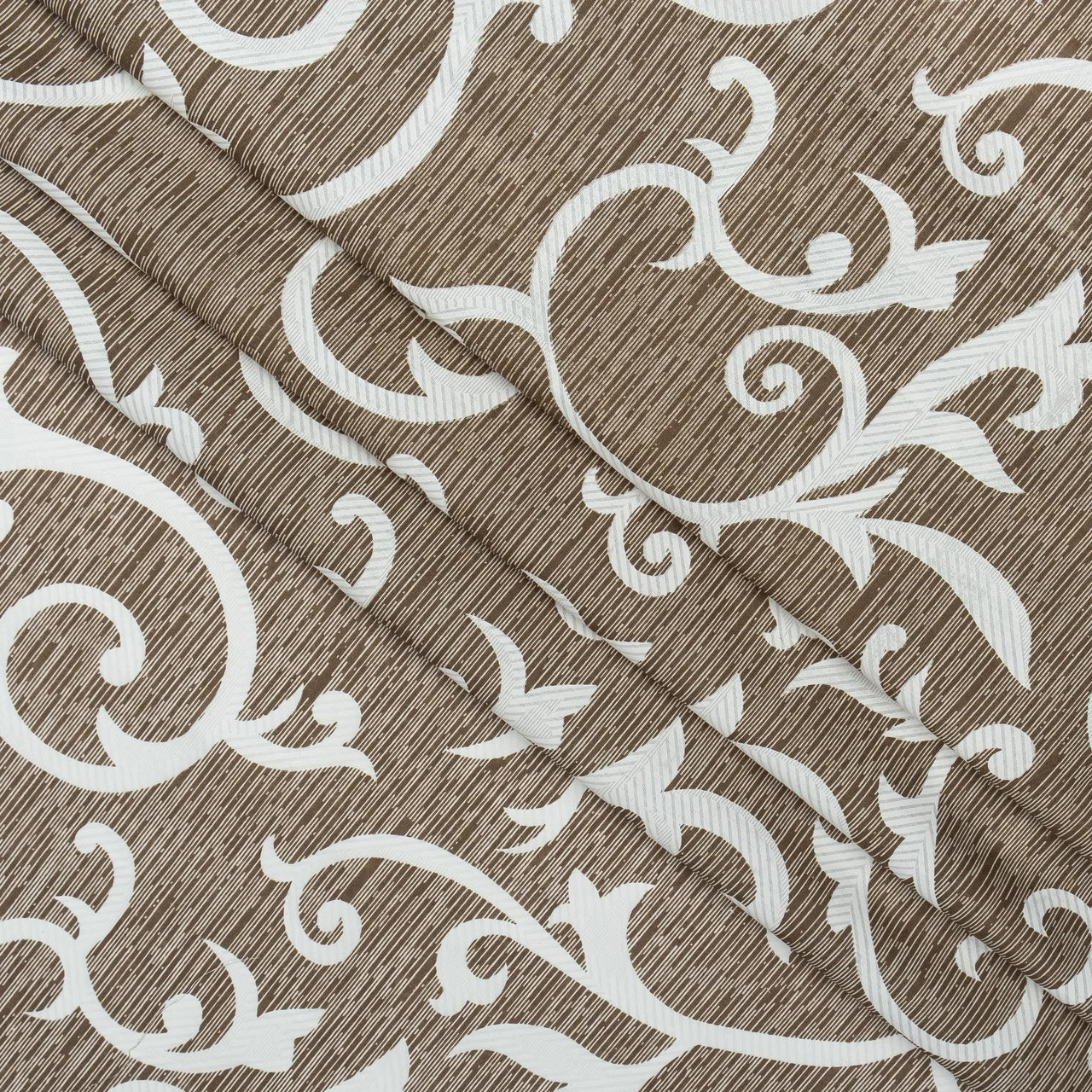 Тканина для постільної білизни Бязь "Gold" "Вихровий рух" GLL13015brown-beige