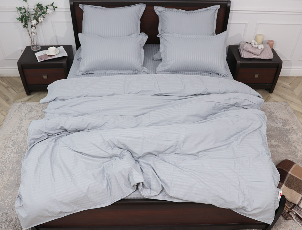 Евро макси набор постельного белья 200*230 из Страйп Сатина D-011