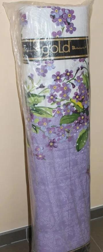 Ткань для постельного белья Бязь "Gold" Lux "Цветочный принт (сиреневый)" GL976