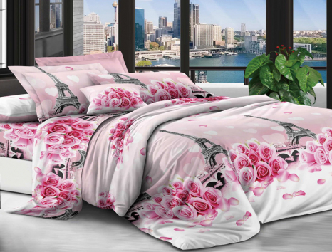 Полуторний набір постільної білизни 150*220 із полікотону №204030 Черешенька™