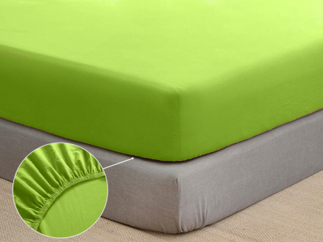 Простирадло на резинці (180*200*25) салатове №1037