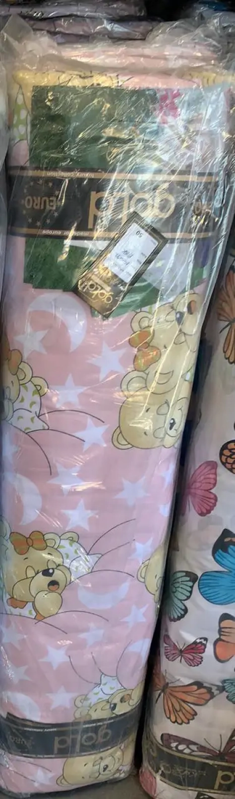 Ткань для постельного белья Бязь "Gold" Lux детская GLB0292pink