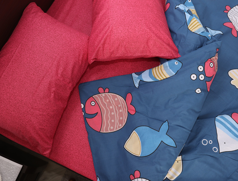 Полуторний набір постільної білизни 150*220 із Бязі "Gold" №151270AB Черешенка™