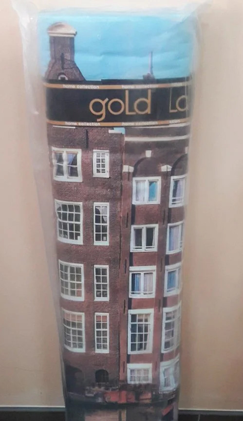 Тканина для постільної білизни Бязь "Gold" Lux "Щастя – це подорож" GL810