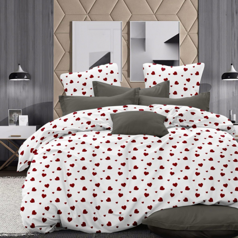 Тканина для постільної білизни Бязь "Gold" Lux GL17010red