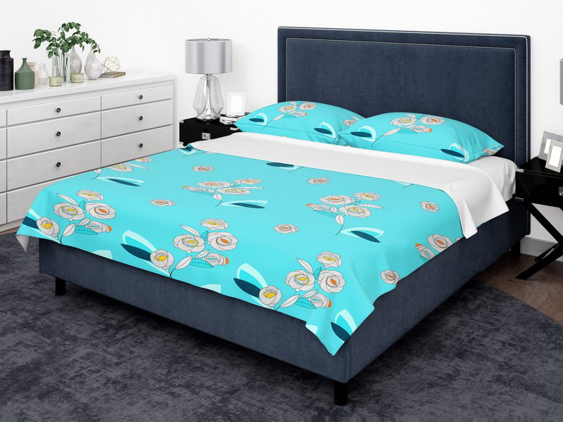 Тканина для постільної білизни Бязь "Gold" Lux GL3702blue