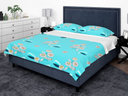Тканина для постільної білизни Бязь "Gold" Lux GL3702blue