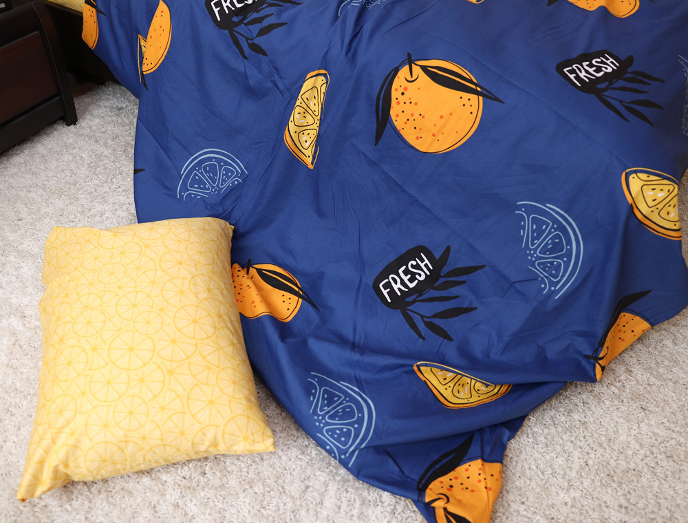 Євро-максі набір постільної білизни 200*220 із Сатину №052AB Черешенка™