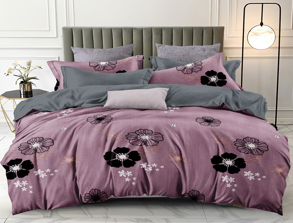 Евро макси набор постельного белья 200*220 из Сатина №855AB Черешенка™
